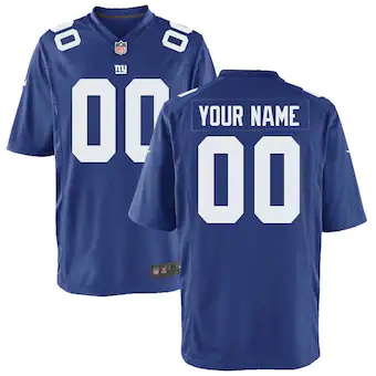 youth nike royal new york giants custom game jersey_pi15730